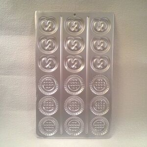 Vintage Salzburg Cookie Mold Baking Pan Pretzel Wilton Holiday Christmas